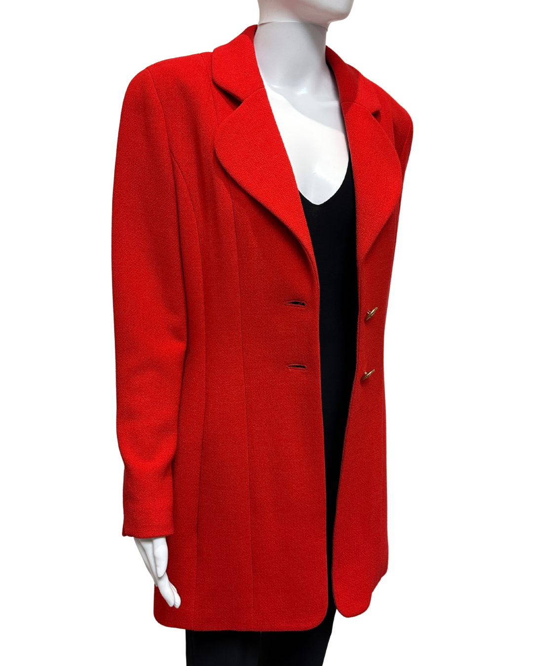 Chanel Vintage Red Wool Blazer