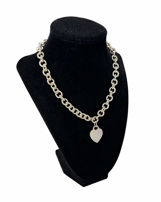 Tiffany & Co Heart Charm Necklace
