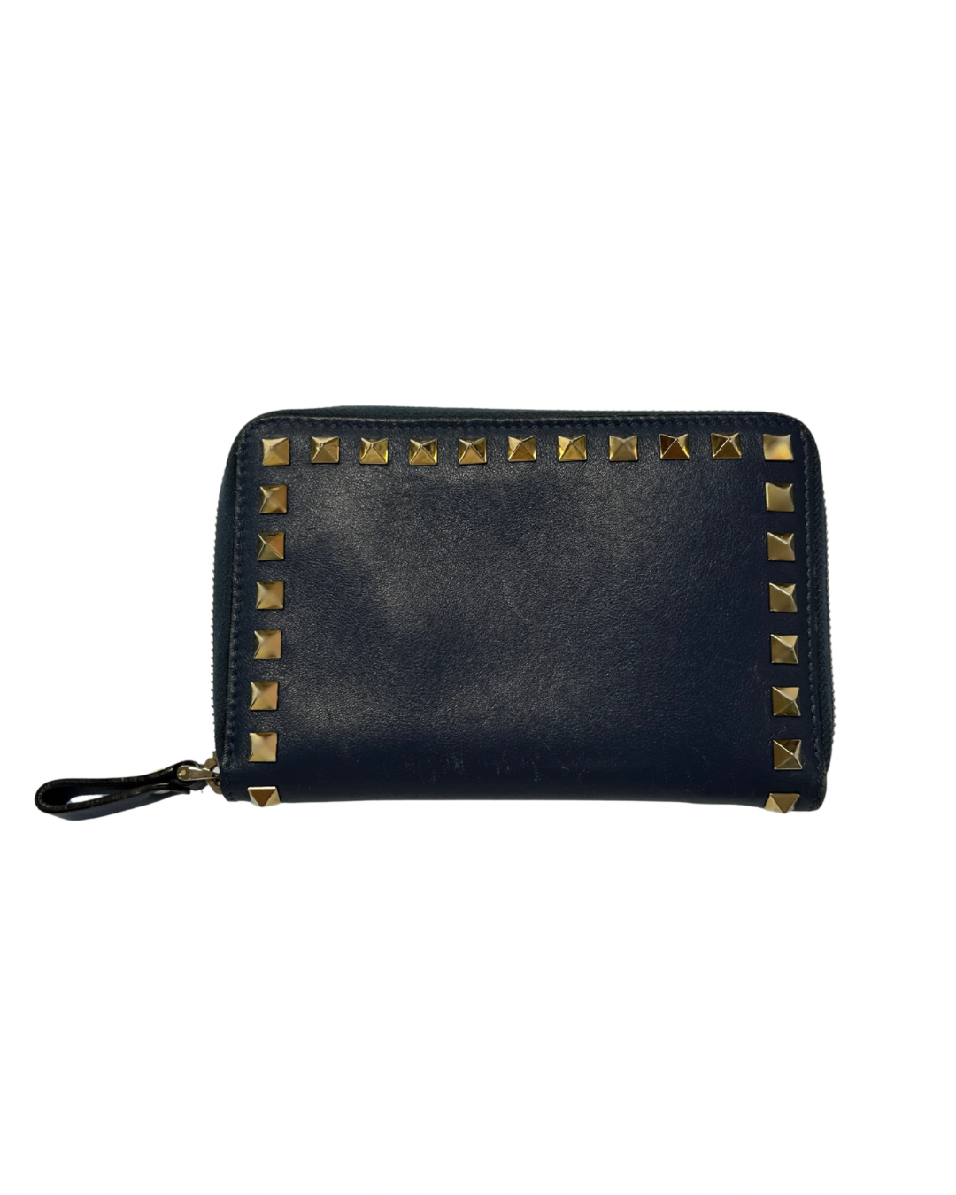 Valentino Rock Stud Navy Wallet
