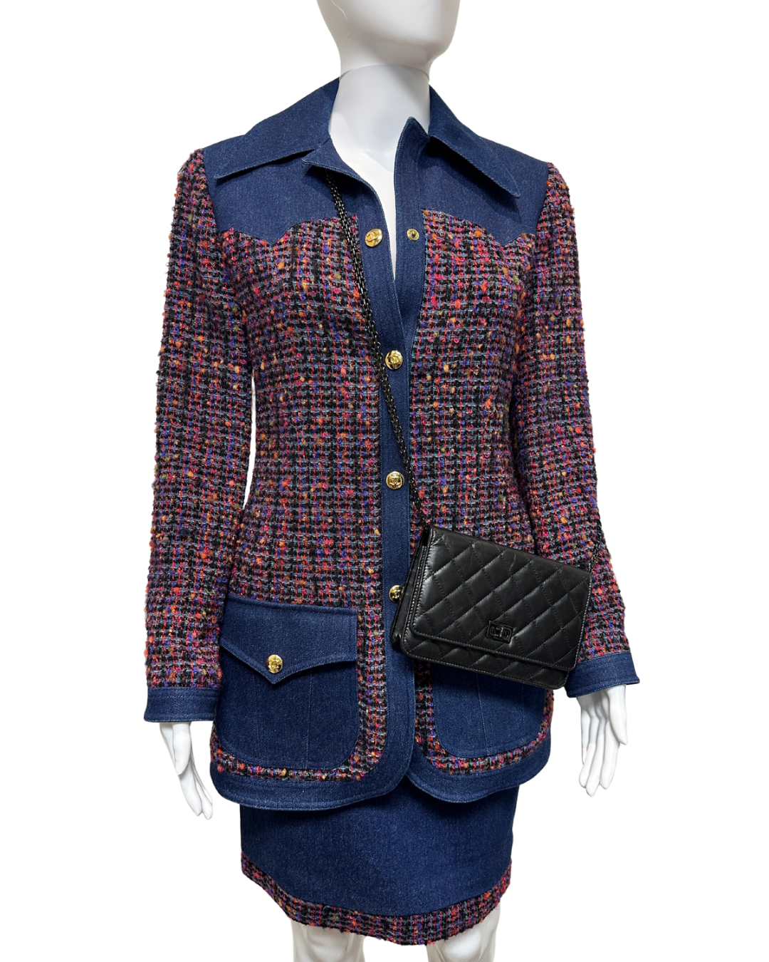 Chanel Tweed & Denim Jacket Set