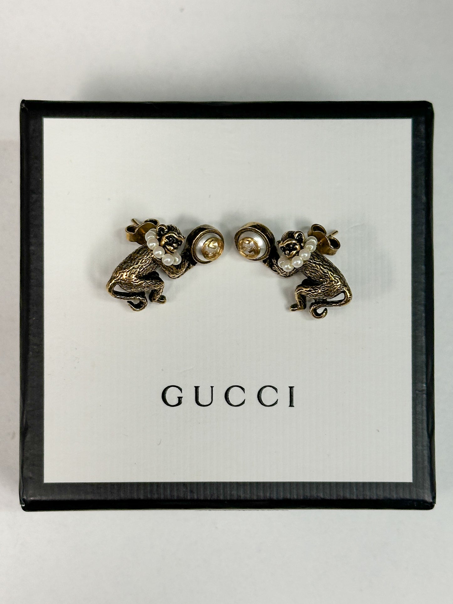 Gucci Monkey Stud Earrings
