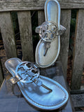 Classic Silver Tory Burch Sandals
