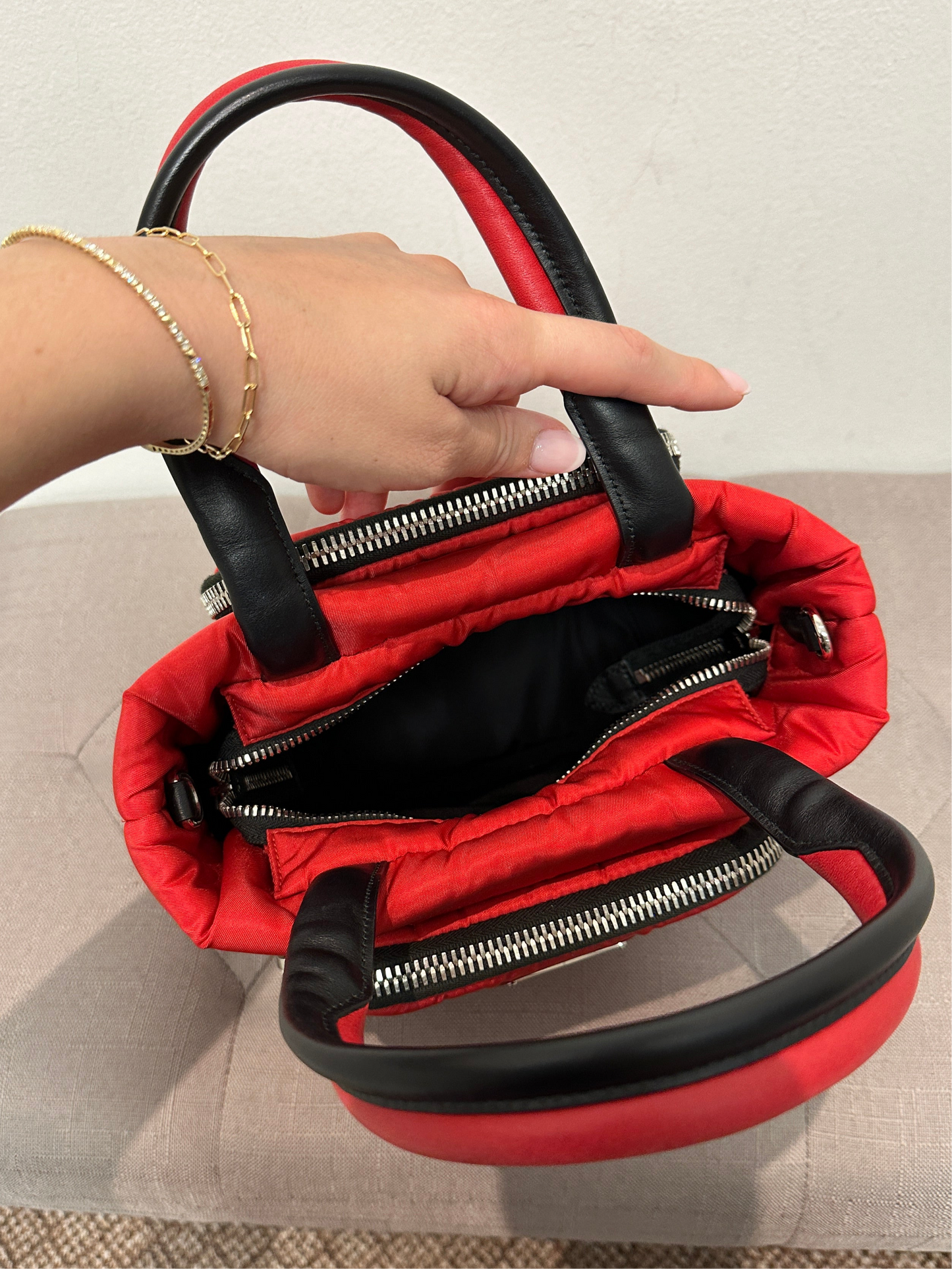 Prada Red Nylon Bag