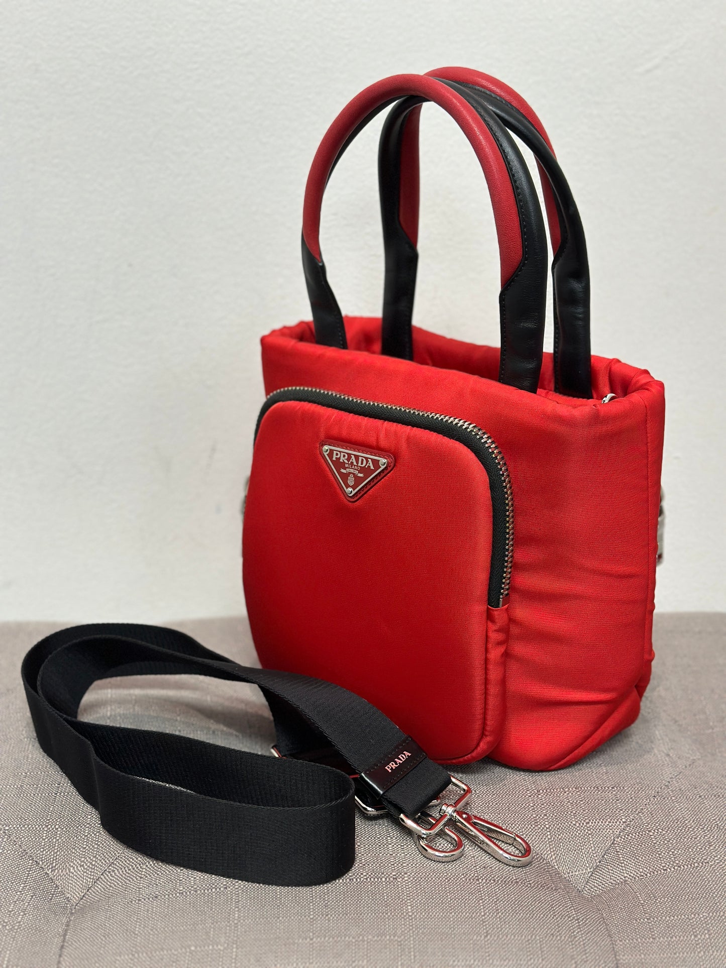 Prada Red Nylon Bag