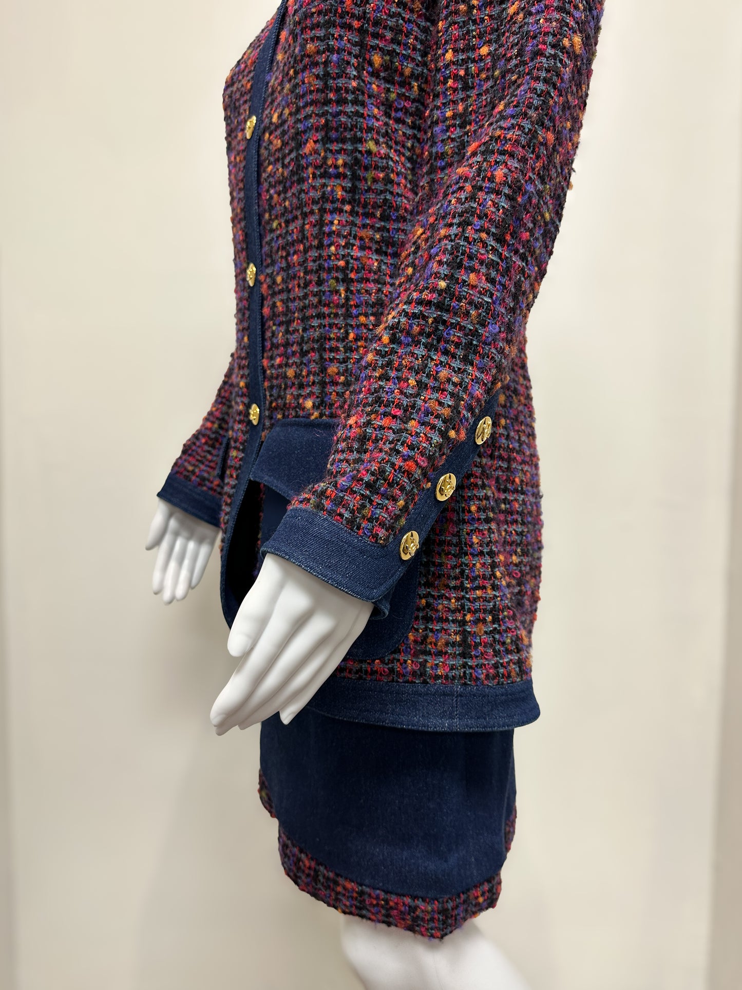 Chanel Tweed & Denim Jacket Set