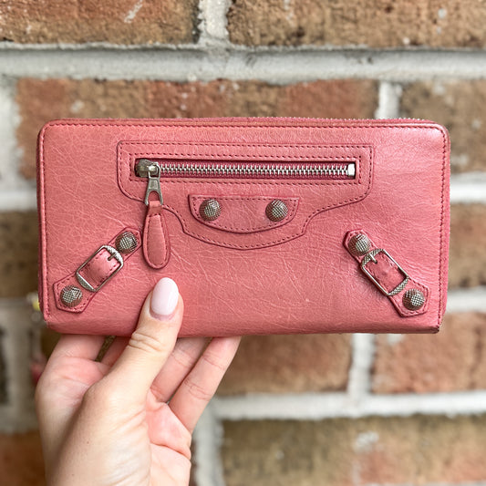 Balenciaga Classic Continental Leather Wallet