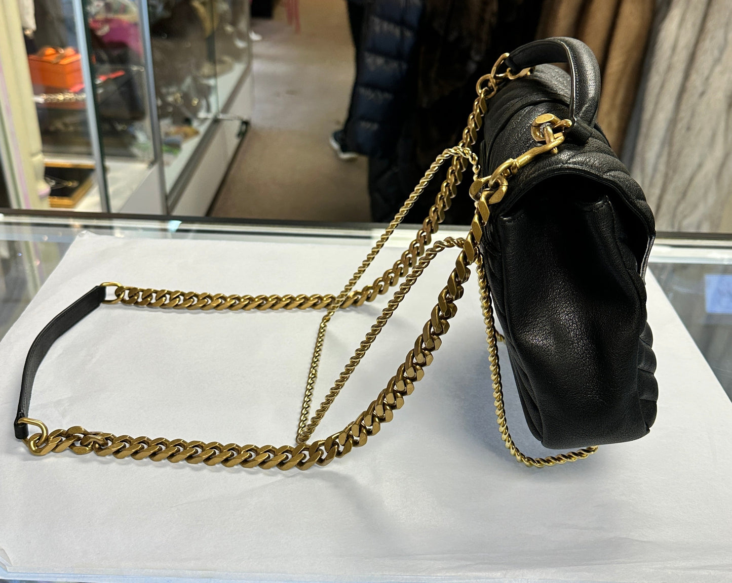 YSL Black Leather Handbag