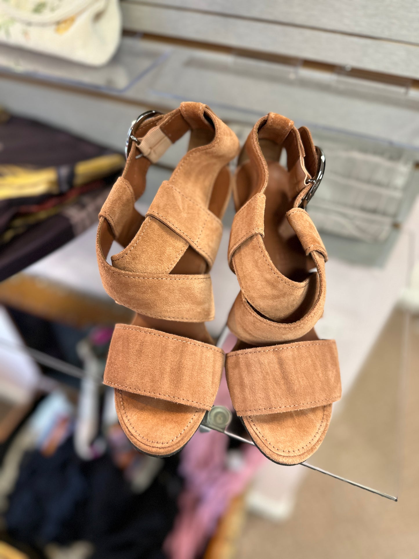 Chanel suede wedges