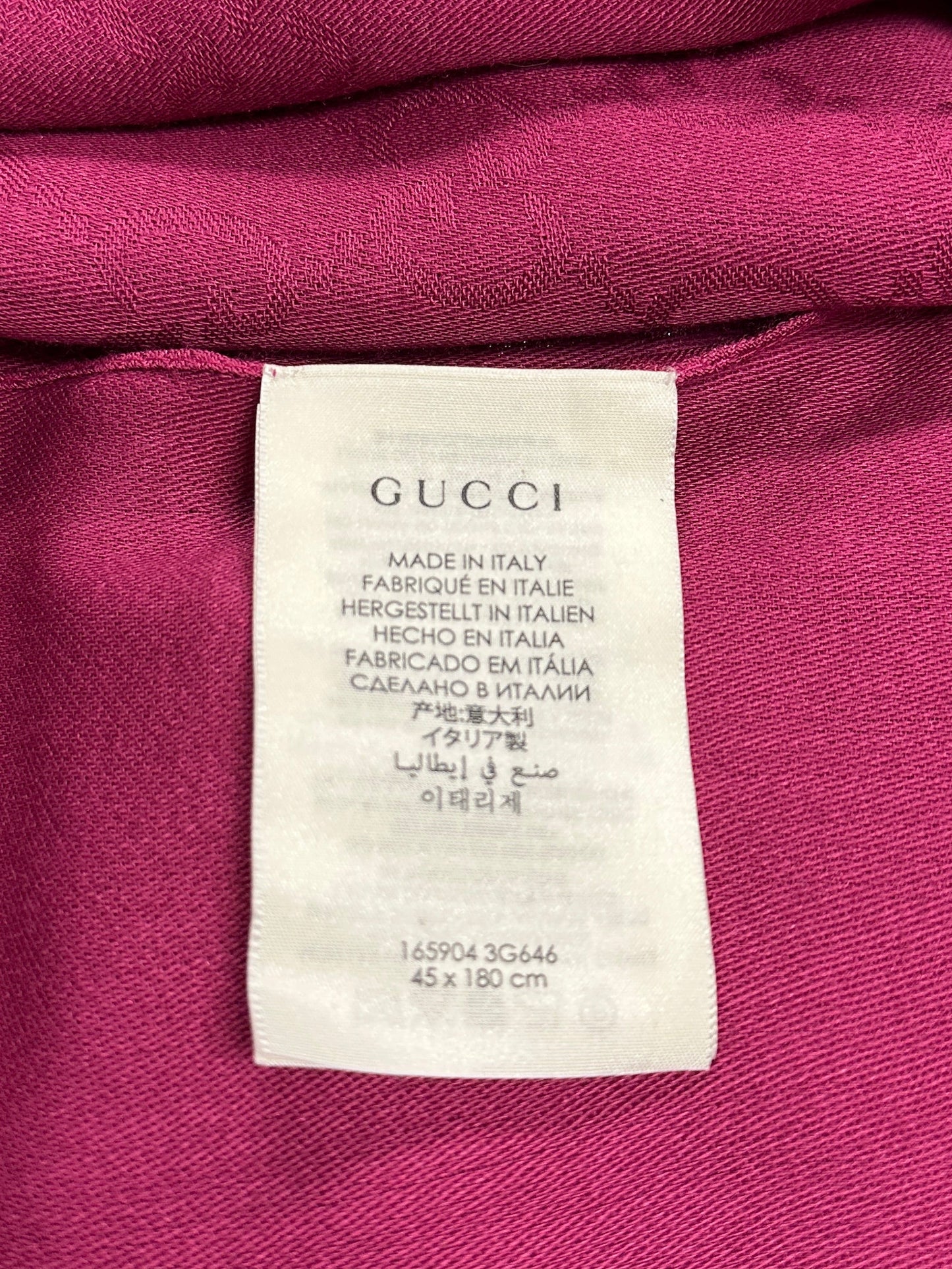 Gucci Magenta Scarf