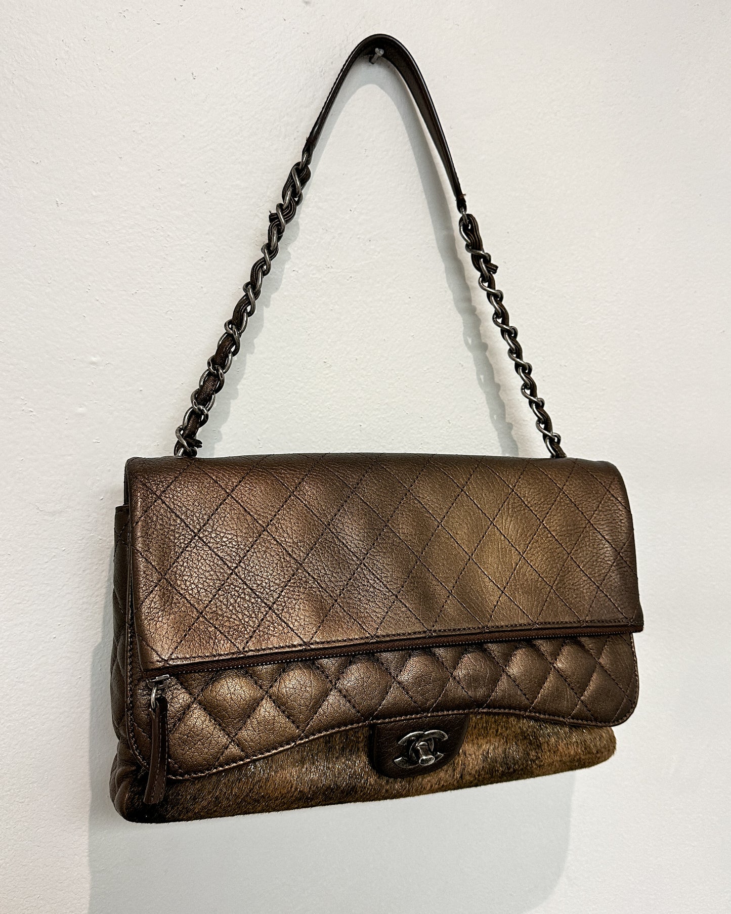 Chanel Classic Metallic
Bronze Quilted Leather Flap Bag