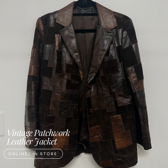 Vintage Patchwork Leather Jacket
