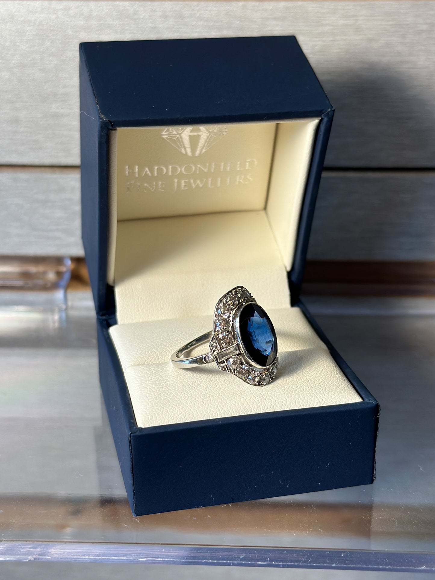 Sapphire Diamond Ring Platinum