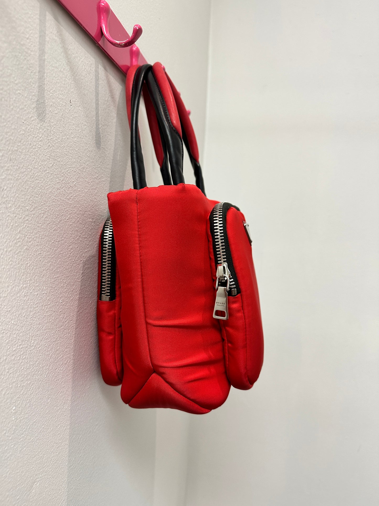 Prada Red Nylon Bag