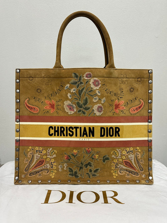 Dior Studded Embroidered Floral Book Tote