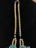Large Paul Jones Zuni Turquoise Squash Necklace