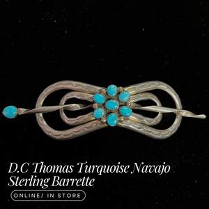 D.C Thomas Turquoise Navajo Sterling Barrette