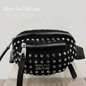 Versace Silver Stud Belt Bag