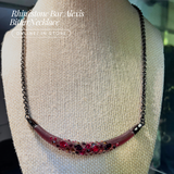 Red Rhinestone Bar Alexis Bittar Necklace