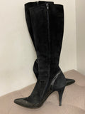 CHLOE’ suede and snakeskin tall boots